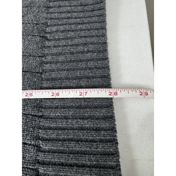 Jos A Bank Charcoal Gray Men’s XL Cable Knit Sweater Cozy Minimalist Capsule - Picture 8 of 9